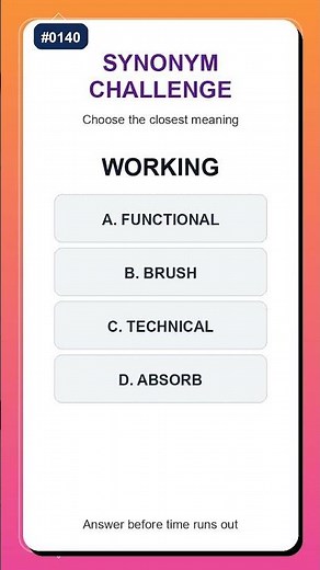 Synonym Quiz #0140 | English Vocabulary Practice