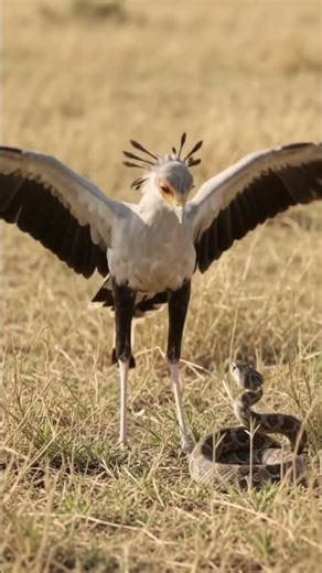 The Bird That Hunts Snakes on Foot 🐦🐍