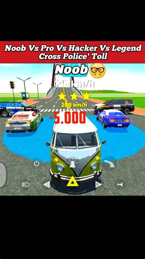 Noob 🆚Pro🆚Hacker Toll Fee 💀Car Simulator2 #mixtape #bmw #shorts #carsimulator #trollface #supra #car