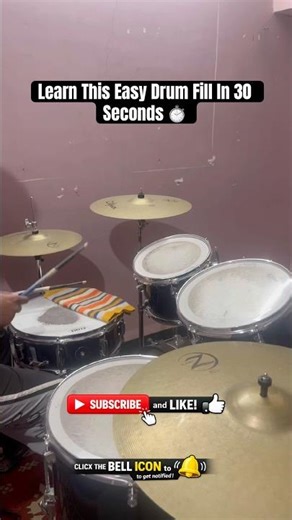 Easy Drum Fills for Beginners | Simple Drum Fill That Anyone Can Learn Fast 🥁