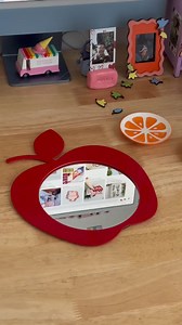 5.2K views · 12 reactions |  DIY Apple Wall Mirror爵My first acrylic project with the @glowforge Aura! If you know anything about me, you’ll know how much I love dopamine decor, and I’m a sucker for anything fruity. And now I can make my own! 朗 What fruit should I add to the wall the keep it company?  | Glowforge | Facebook