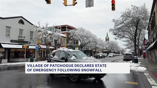 Village of Patchogue declares state of emergency following overnight snowfall