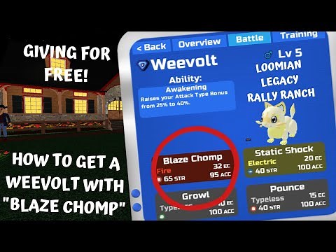 HOW TO GET A WEEVOLT WITH BLAZE CHOMP - LOOMIAN LEGACY (RALLY RANCH)
