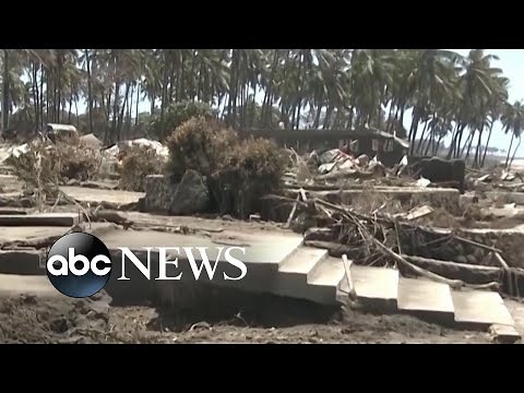 Aftermath of Tonga volcanic eruption captured on video