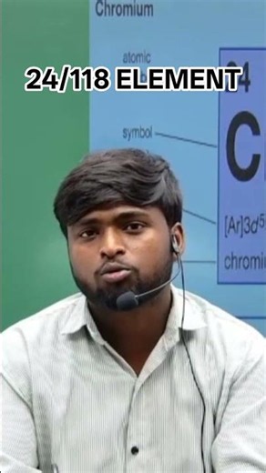 Chromium (Cr) | Periodic Table 24/118 🔥 | Complete Facts #Shorts