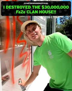 629K views · 3.9K reactions | We destroyed the FaZe Clan house!!!  | Carter Sharer | Facebook