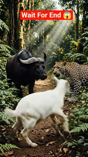 Goat Escapes Leopard 😱🐆🐐 | Jungle Rescue Scene #shorts #wildlife