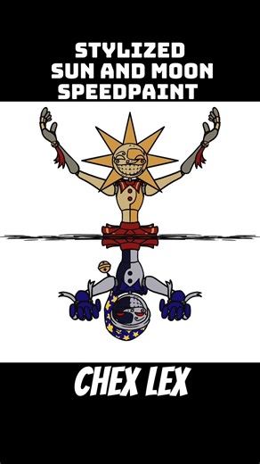 Stylized Sun and Moon Speedpaint #fnaf #fnafsecuritybreach #fnafsundrop #fnafmoondrop