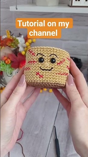 How to make cute Crochet Scarecrow Baskets with Hat!