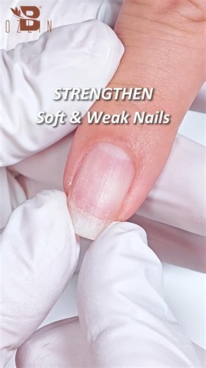 Weak & Bendy Nails? See What Hard Gel Can Do✨ #softnails #nailhacks #hardgel #nailrepair #bozlin