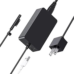 65W Surface Pro Charger Laptop Charger for Microsoft Surface Pro 3/4/5/6/7 Power Supply Adapter, Compatible with Microsoft Surface Book Laptop/Tablet, Works with 65W 44W 36W 24W