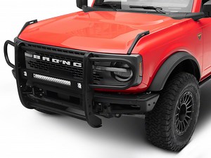 RedRock Bronco HD Modular Grille Guard with LED Fog Lights and 20-Inch LED Light Bar; Black FB20026 (21-26 Bronco, Excluding Raptor) - Free Shipping