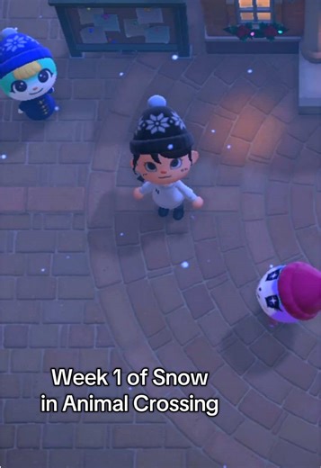 Week 1 vs. Week 6 of Snow ❄️ After I’ve crafted all the ice DIYs   made a million (or two) snowboys, I just start pushing all the snowballs into the ocean 💀 I 🩷 Winter in New Horizons though!!! ☃️ Have you had your first snowfall yet on your island? #nikixing #acnhwinter #animalcrossingmeme #animalcrossingsnow #animalcrossingnewhorizons