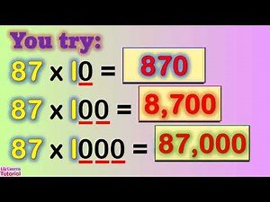 MULTIPLICATION || Multiplying by 10, 100, and 1000 || Liy Learns Tutorial