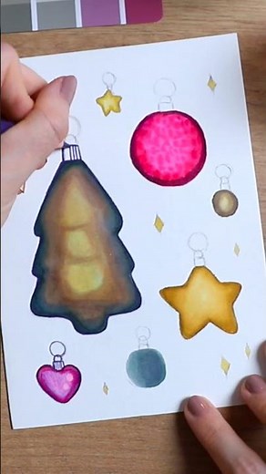 A Fun & Easy Idea for Your HAND-PAINTED Christmas Cards!