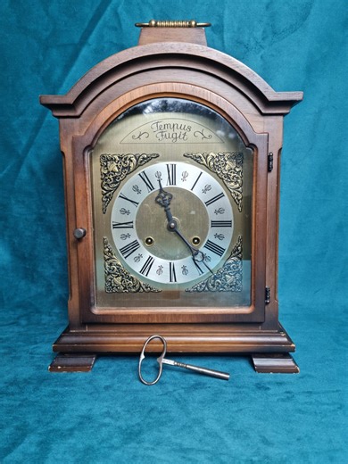 Rare Vintage Mechanical Clock – Tempus Fugit – Wooden Wind-up Desk Clock . - Etsy Canada