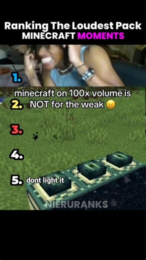 Ranking The LOUDEST Texture Packs in Minecraft 🔊 #minecraft #funny #shorts #gaming