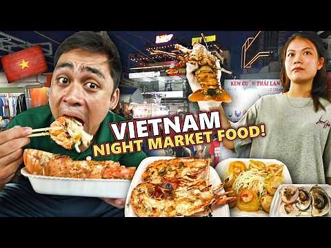Vietnamese Night Market Street Food Tour! Eating the CHEAPEST Seafoods in Vietnam 🇻🇳