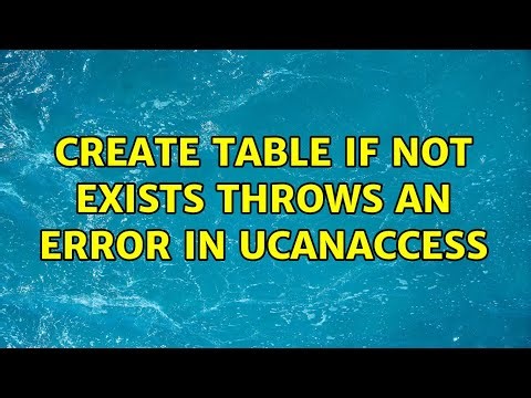 CREATE TABLE IF NOT EXISTS throws an error in UCanAccess