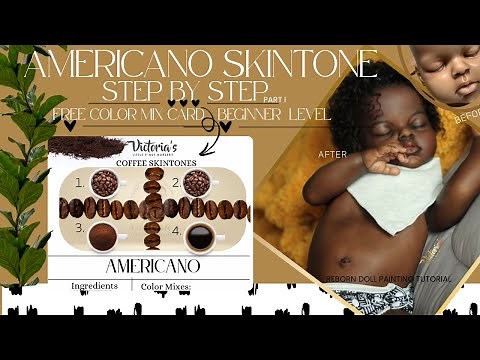 Part 1 Step by Step Tutorial| How To Paint A Reborn Vinyl Doll Kit With My Americano Skintone Card