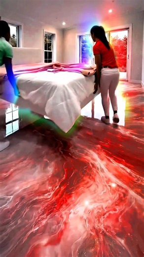 Would you walk on this Luxury Metallic Floor 🌸