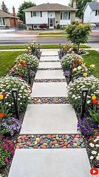 Beautiful Garden Pathway Ideas 🌿✨ | Easy Front Yard Transformation! #gardenideas #landscaping