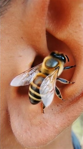 Unexpected Bee Encounter 👂🐝 | Short Survival Story #survival #bushcraft #camping #outdoors