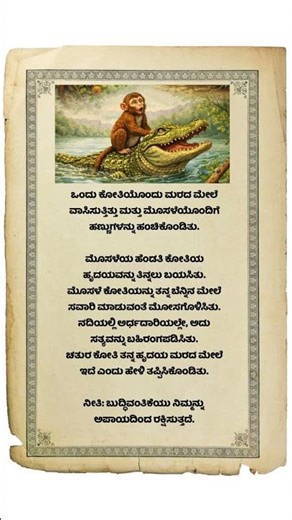 ಬುದ್ಧಿವಂತಿಕೆಯು ನಿಮ್ಮನ್ನು ಅಪಾಯದಿಂದ ರಕ್ಷಿಸುತ್ತದೆ. #kannada #kannadastories #story #kannadashorts