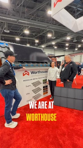 Matt Risinger on Instagram: "Stopped by the @worthousecom booth with @stevenbaczekarchitect and @stephaniebuildsit to see their ventilated metal roofs. These clay tile designs are amazing"
