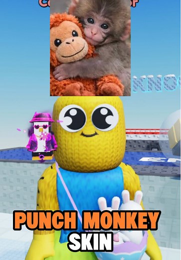 Punch Monkey Skin Code in Roblox Knockout Plus