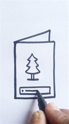 Christmas card drawing easy 🎄 #viral #short #trending #ytshorts #youtubeshorts #fyp #foryou #santa