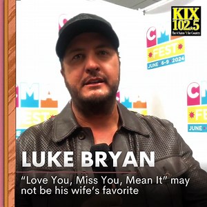 30K views · 450 reactions | Luke Bryan says his latest hit, "Love You, Miss You, Mean It," has a lot in common with his love story with his wife, Caroline. But the superstar hints there's a song on his upcoming album she likes as much or more. | Kix 102.5 | Facebook