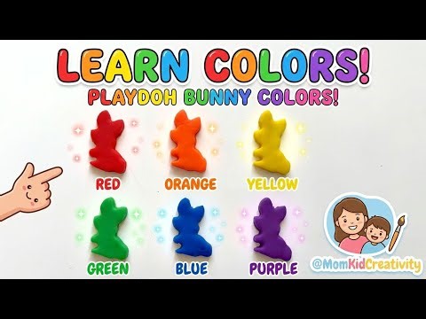 Learn Colors with Playdough Bunnies! 🌈🐰 Easy colors learning 🌈