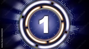 NUMBER 1, Top Ten Numbers Animation with Alpha Channel, Rendering, Background, Loop, 4k