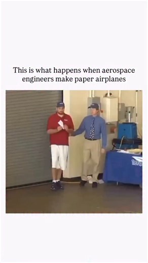 Vishnu Meena on Instagram: "The video depicts aerospace engineers at what appears to be a Boeing facility competing in a paper airplane contest inside a vast hangar, with designs optimized for long glides—some exceeding 50 feet—demonstrating real aerodynamics principles like lift and drag in a casual setting. - Posted on January 7, 2026, by @historigins—a history account—this light-hearted clip deviates from its usual content to showcase modern engineering whimsy, rapidly amassing 19K views and 