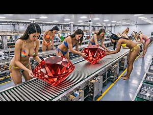 Inside a Ruby Factory: From Raw Mineral to Million Dollar Red Gemstone (Full Process)