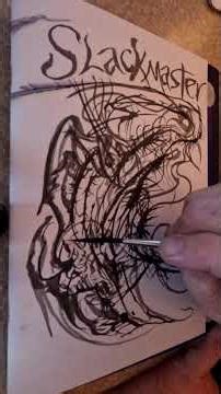 Tablebeast Slackmaster Cover + Sound 09/23/23 #abstract #illustration #automatic #drawing #timelapse