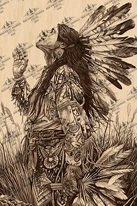 Native American Engraving File for Laser Engraving, Tribal Warrior PNG Digital Download - Etsy