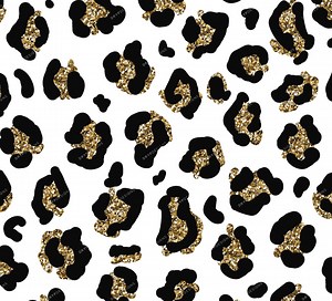 Black   Gold Glitter Leopard Print PNG - Seamless Leopard Pattern Overlay - Transparent PNG Digital Download File - Etsy