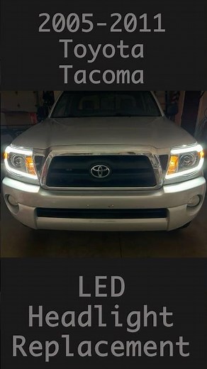 Toyota Tacoma LED Headlight Replacement. 2005 2006 2007 2008 2009 2010 2011 #ledheadlights
