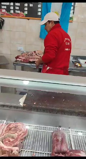 Butchering Fresh Beef at a Local Meat Shop