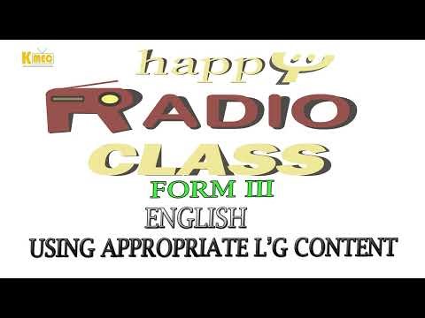 USING APPROPRIATE LANGUAGE CONTENT