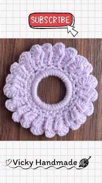 How to Crochet Amazing Scrunchie 💜 #crochet #knitting #diy #crochettutorial