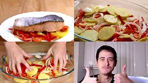 5.1M views · 157K reactions | Salmón al horno sobre base de guarnición de verduritas ¡receta fácil de hacer! | Que viva la cocina | Facebook