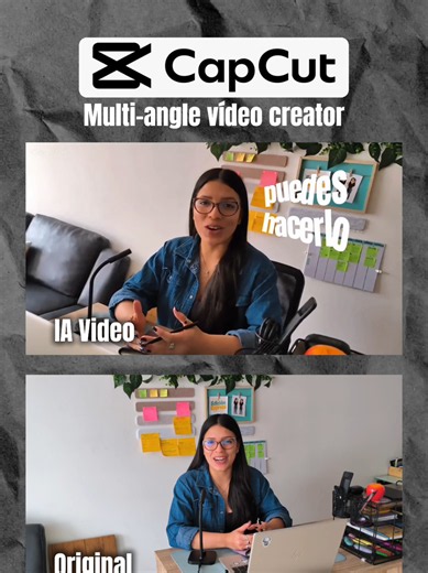 En CapCut Video Studio puedes convertir un video plano, grabado en un solo ángulo, en una edición con diferentes ángulos usando la habilidad de Multicámara. Lo mejor: NO necesitas escribir ningún prompt. Solo seleccionas la habilidad o Skills, adjuntas tu video grabado en un solo ángulo… y CapCut hace la magia. ✨ Una forma súper práctica de darle más dinamismo a tus videos sin tener que grabar nuevamente. Y si quieres probar el Estudio de Video te deje el enlace en mi perfil 🫶🏻😘# #CapCut #Vid