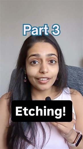 @dhanviniexplores on Instagram: "Part 3 - Etching! If you've been following me on this mini series, part 1 on where semiconductor devices are made - a cleanroom was uploaded last week and part 2 on lithography was uploaded previously on my profile! I have them tagged in my profile as well! Let me know if you're curious to do a mini dive into any different topics! I picked this because it's closely related to my work! #scicomm #phdlife #sciencecommunication #sci #semiconductor #device #manufactur