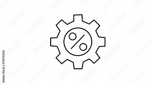 Gear mechanic's badge. Pin. vector. Optimization of the search engine. An element of graphic design. on a white background. Stock Video