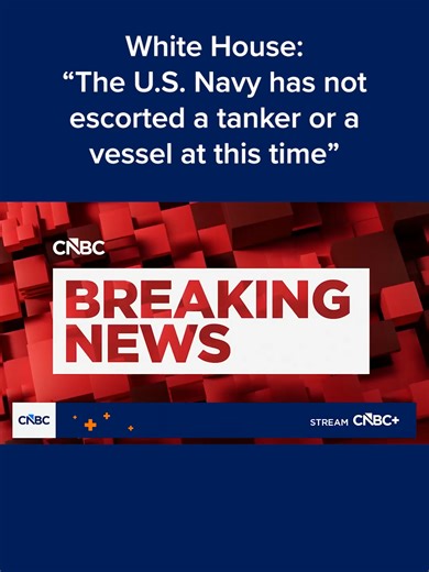 The White House said that a since-deleted social media post by Energy Secretary Chris Wright claiming that the U.S. Navy had successfully escorted an oil tanker through the Strait of Hormuz was wrong. Read more at the #linkinbio or the link on screen. #CNBC