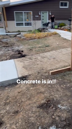 This project started with a question…. How do we rebuild a garage that actually fits 2 vehicles, has enough space inside that you can walk all the way around your vehicles without turning sideways, has enough room to store your trashcan and recycling bin, and matches the mid century design of the house? Bonus question can we have a covered patio behind it? Answer: Yes! We will figure out a way! And after 3 versions of drawings. Triple checking elevations and measurements. Adjusting the concrete 