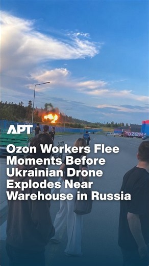 WATCH: Ozon Workers Evacuate Seconds Before Drone Strike Near Warehouse in Russia | APT